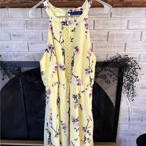 Blue Rain Yellow Floral Dress